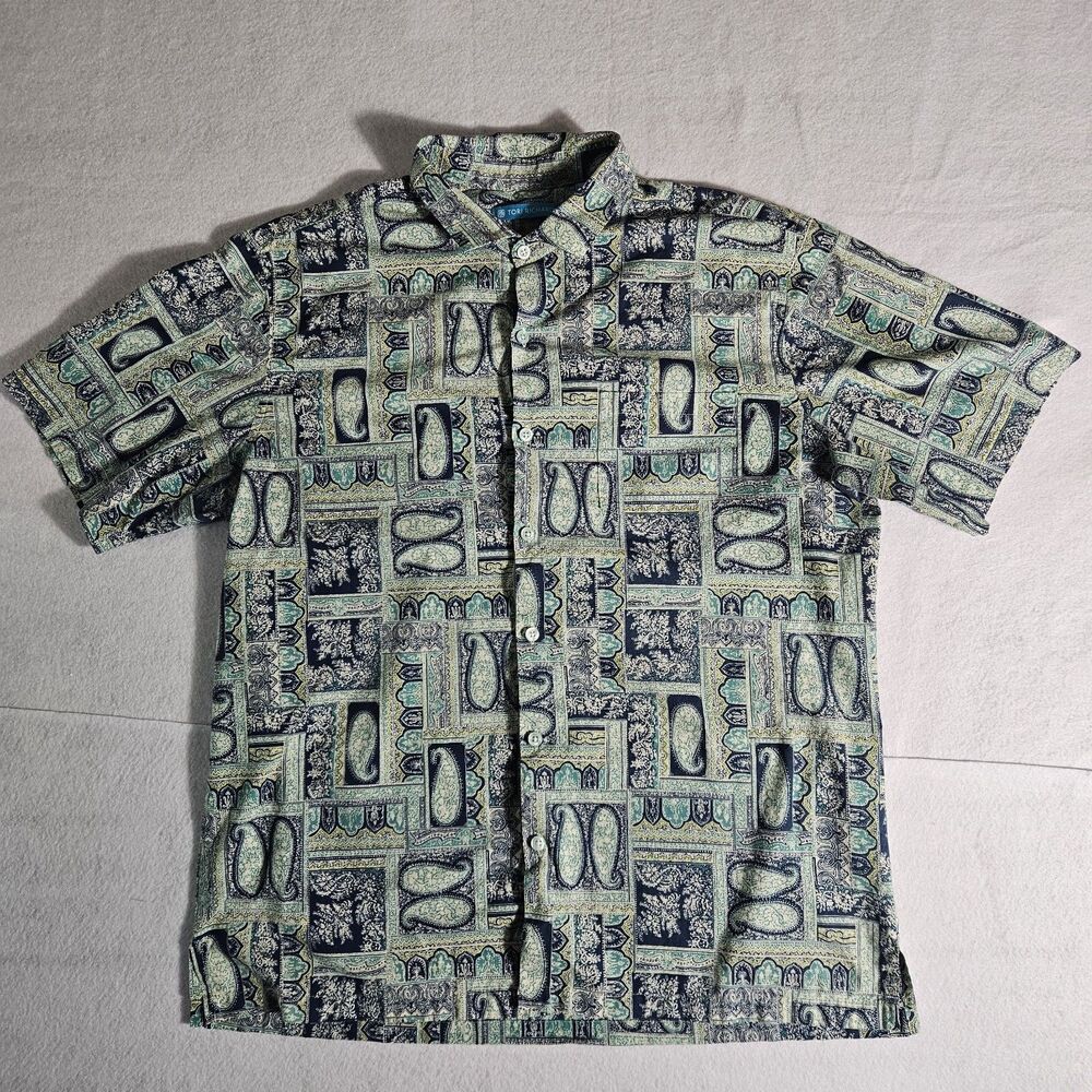 Tori Richard Zanzibar Hawaiian Aloha Shirt Men's Large Cotton Lawn Made In USA